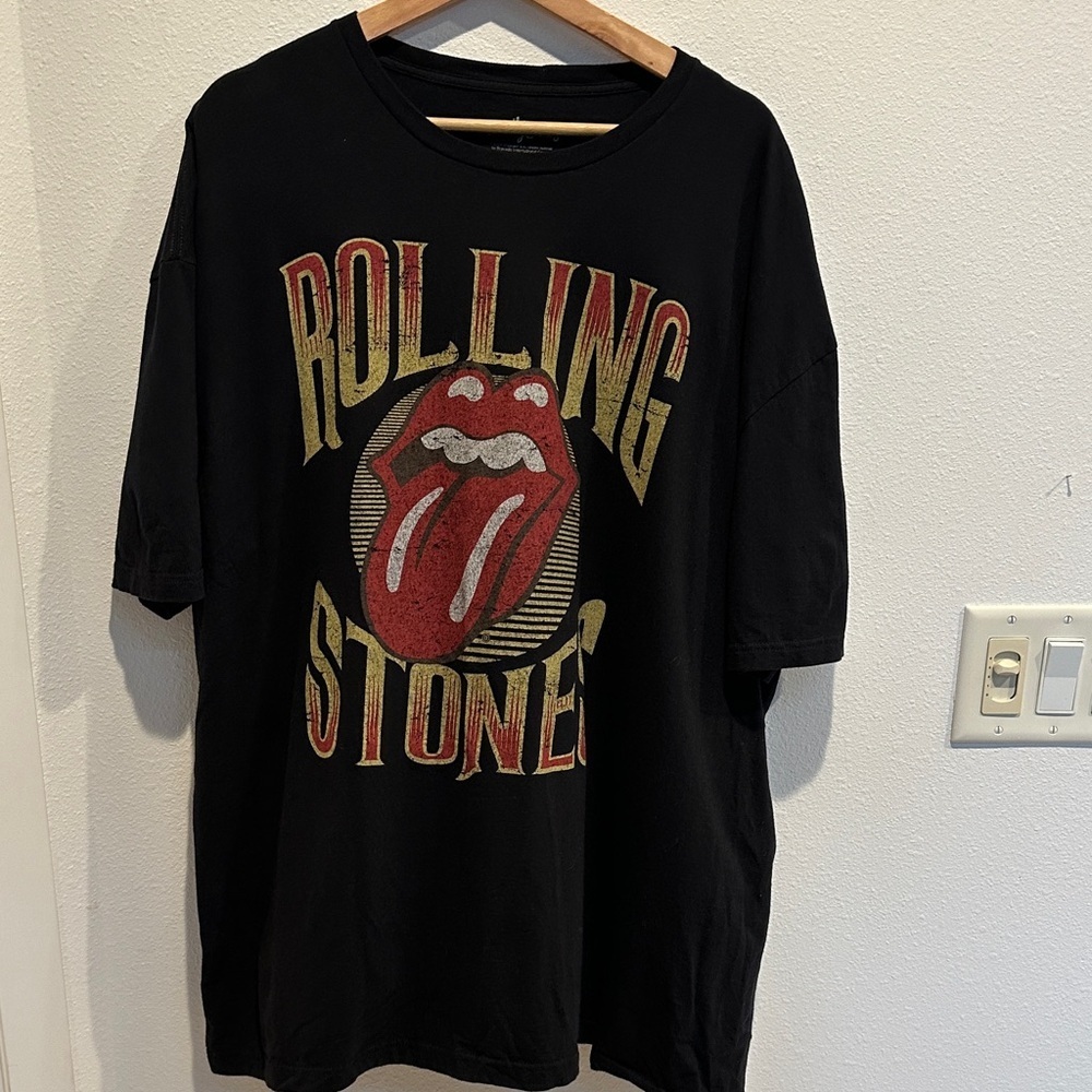 The Rolling Stones Black Cotton T-Shirt unisex size 3xl